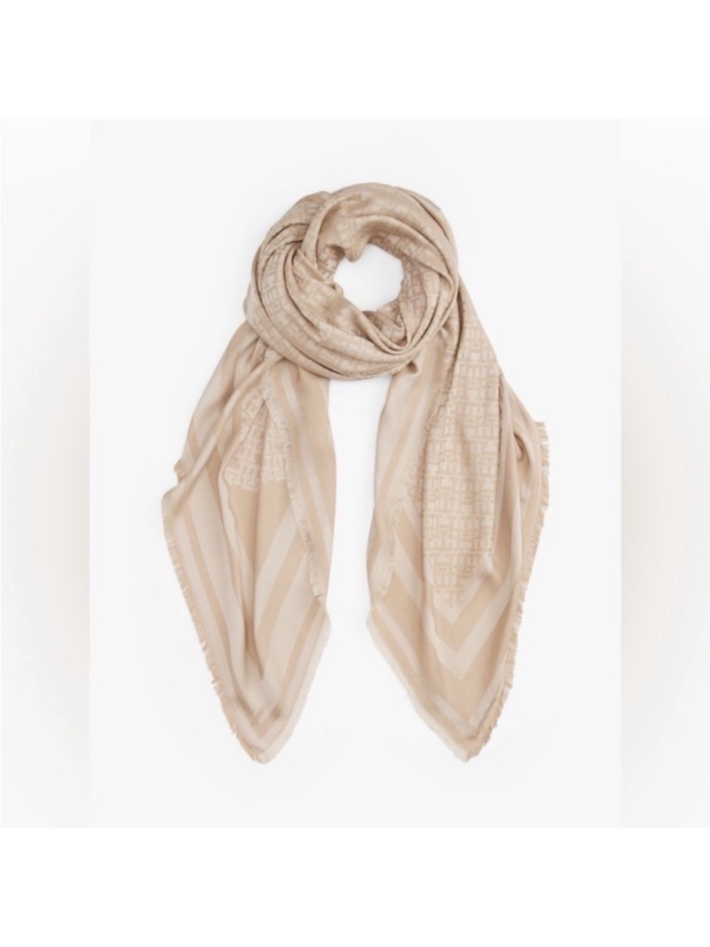 MASSIVE $10 SALE Tommy Hilfiger Elegant Gold Beige Neck Scarf